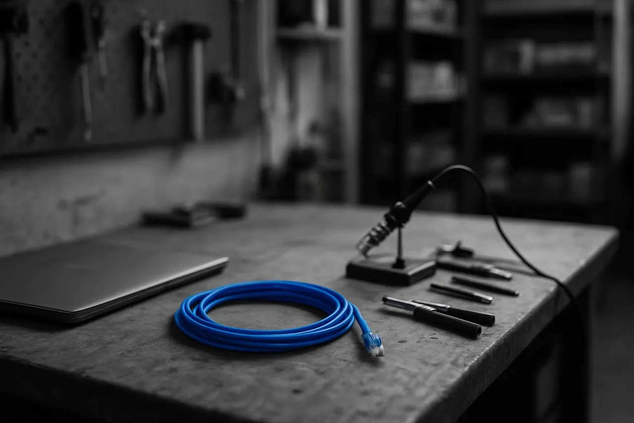 A workbench with tools